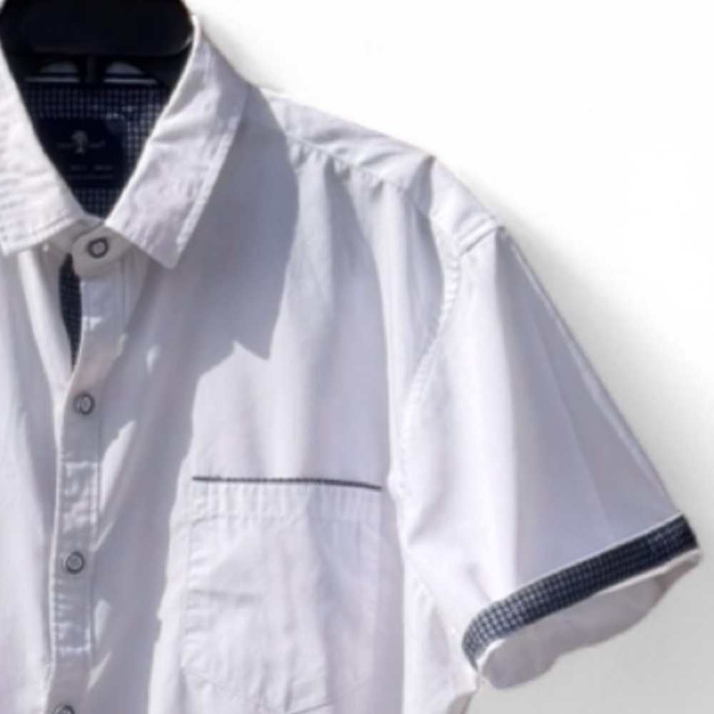 Craft Flow Men's Short-Sleeve Button-Down Shirt - White - Picture 10 of 10